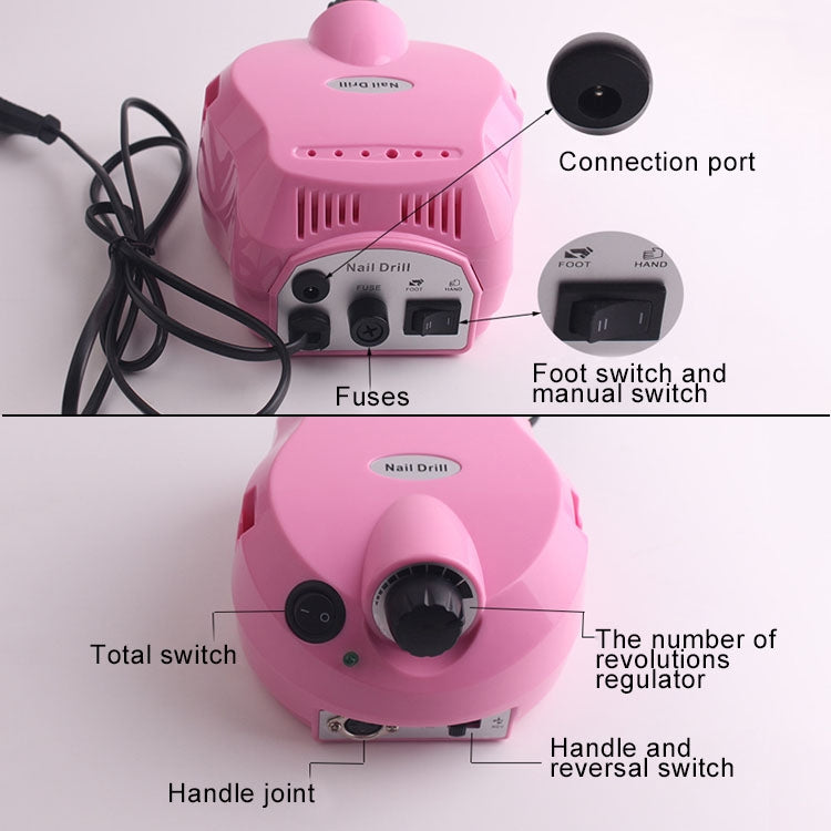 เครื่องเจียรไฟฟ้าเล็บ 10W 220V ความเร็ว 25000 รอบ ปลั๊ก EU