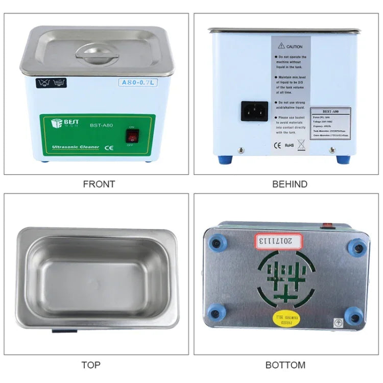 เครื่องซักผ้าอัลตราโซนิก BEST-A80 ความจุ 0.7 ลิตร (แรงดันไฟฟ้า 220V)
