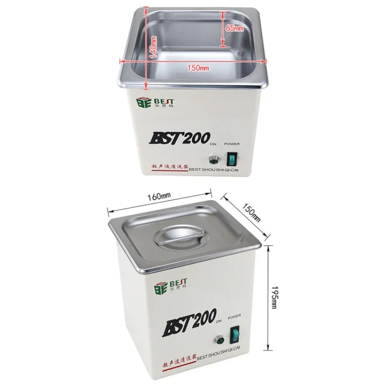 เครื่องล้างอัลตราโซนิกสแตนเลส BEST-200 ความจุ 1.5L (แรงดันไฟฟ้า 220V) BEST-200 1.5L
