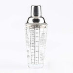 เครื่องมือเชคเกอร์ค็อกเทลแก้วสแตนเลสถ้วยชานมพร้อมสเกล ความจุ: 450ml, เชคเกอร์ค็อกเทล 450ml