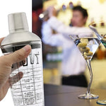 เครื่องมือเชคเกอร์ค็อกเทลแก้วสแตนเลสถ้วยชานมพร้อมสเกล ความจุ: 450ml, เชคเกอร์ค็อกเทล 450ml