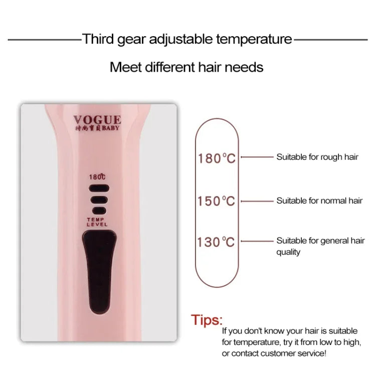 Wireless Mini USB Rechargeable Hair Straightener Hair Curler Double Purpose Hair Splint
