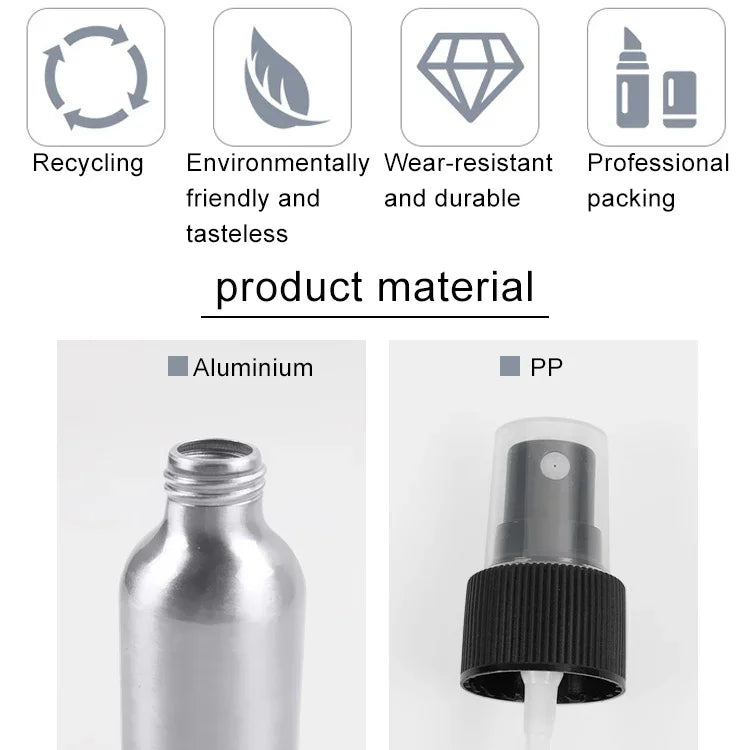 ขวดสเปรย์ละอองน้ำละเอียดเติมได้ ขวดอลูมิเนียม 50ml, 50ml