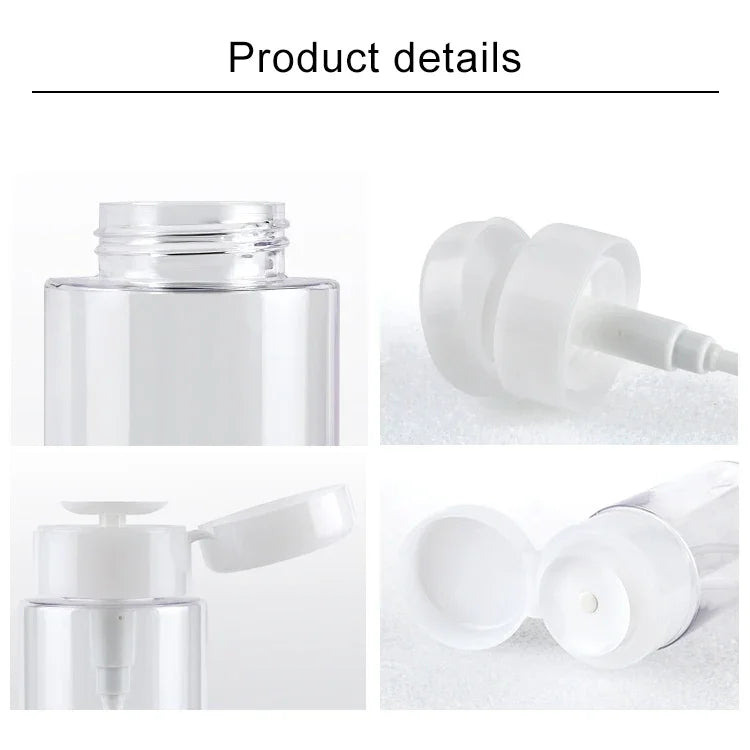 Liquid Push Down Pump Dispenser Bottle Empty Plastic Bottle Container, 200ml, 200ml