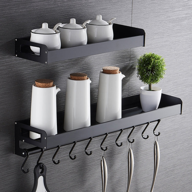 40cm 6 Hooks Kitchen Multi-function Wall Hanging Holder Seasoning Storage Rack, 40cm 6 Hooks(Silver)