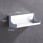 ชั้นวางเครื่องปรุงอลูมิเนียมติดผนังแบบเจาะรู ขนาด 30 ซม.