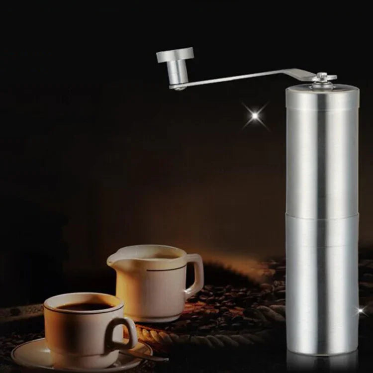 เครื่องบดกาแฟมือหมุนแบบกรวยสแตนเลสแบบพกพา พร้อมกล่องของขวัญ
