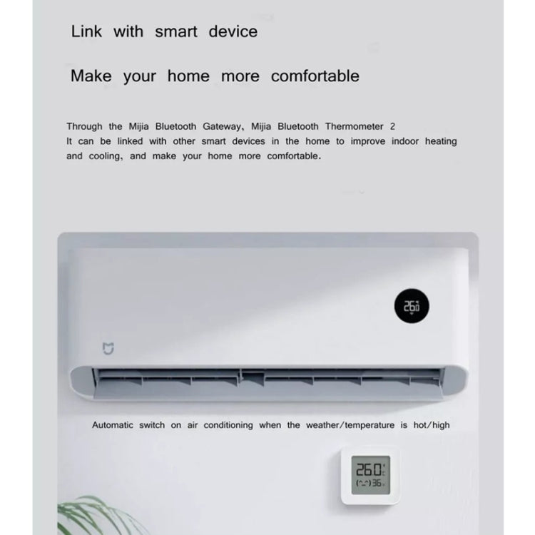 เครื่องวัดอุณหภูมิและความชื้นบลูทูธ Xiaomi Mijia ดั้งเดิม รุ่น 2