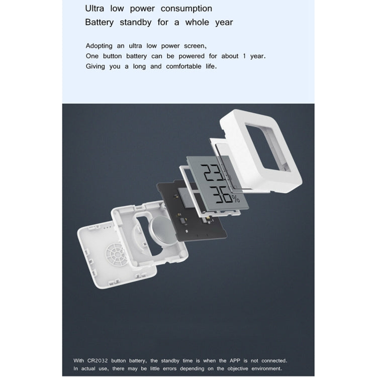 เครื่องวัดอุณหภูมิและความชื้นบลูทูธ Xiaomi Mijia ดั้งเดิม รุ่น 2