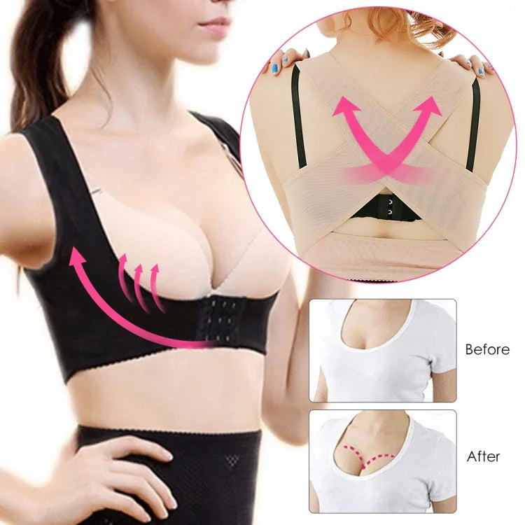 เข็มขัดรองรับไหล่แก้กระดูกคดบางเฉียบสำหรับผู้หญิง ขนาด: XXL, XXL