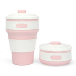 แก้วกาแฟซิลิโคนพับได้แบบพกพา 350 มล. แก้วเดินทางอเนกประสงค์