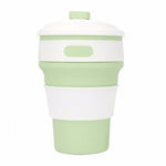 แก้วกาแฟซิลิโคนพับได้แบบพกพา 350 มล. แก้วเดินทางอเนกประสงค์