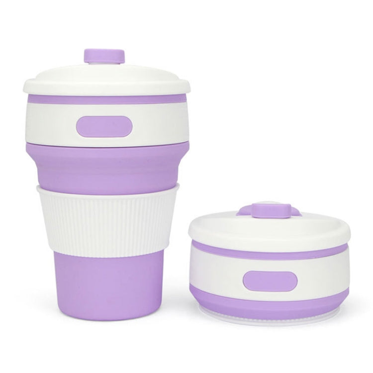 แก้วกาแฟซิลิโคนพับได้แบบพกพา 350 มล. แก้วเดินทางอเนกประสงค์