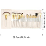 ชุดแปรงแต่งหน้าคุณภาพสูงสีเบจ 24 in 1 ขนาด: 25.4*52.6 ซม., สีเบจ