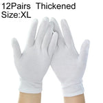 ถุงมือทำงานผ้าฝ้ายแท้ 12 คู่ หนา ขนาด: XL, หนา ขนาด: XL
