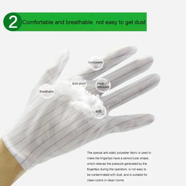 ถุงมือพลาสติกป้องกันไฟฟ้าสถิตย์ 10 คู่ ขนาด: ฟรีไซส์ ถุงมือพลาสติก