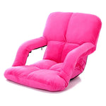 โซฟาเลซี่แบบพับได้พร้อมที่วางแขนและพนักพิงเดี่ยว รุ่น A3 ขนาด 92x58x12cm (สีเหลือง), 92x58x12cm (สีชมพูแดง), 92x58x12cm (สีแดง), 92x58x12cm (สีน้ำเงิน), 92x58x12cm (สีคาคี), 92x58x12cm (สีกาแฟ), 92x58x12cm (สีดำ)