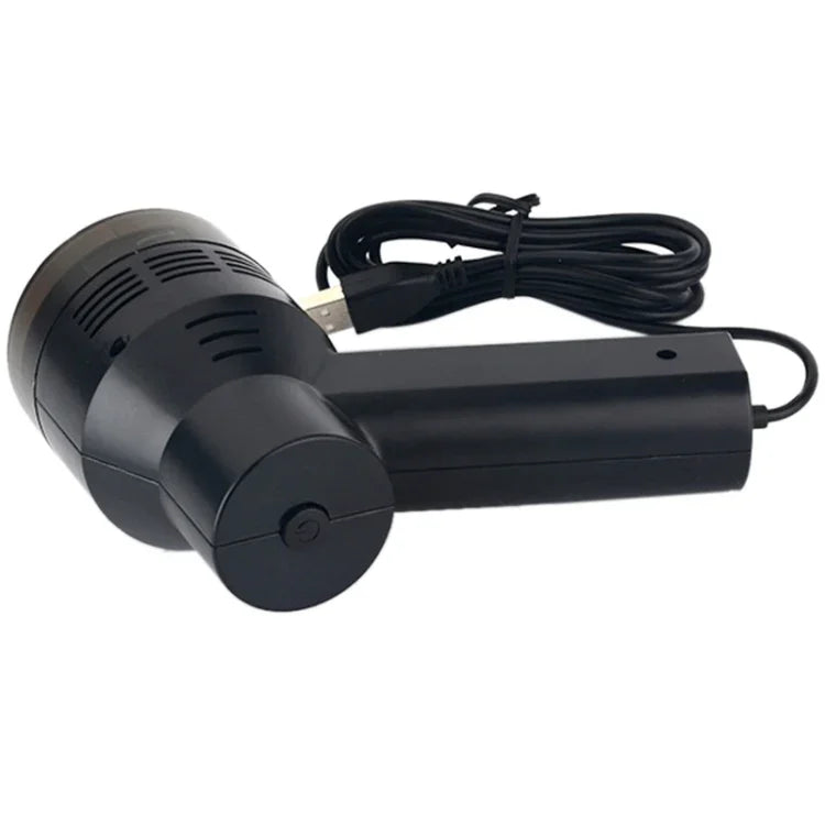 เครื่องดูดฝุ่น USB แบบพกพา HK-6019A กำลัง 3.5W แปรงทำความสะอาดแป้นพิมพ์ ควบคุมด้วยหัวดูด ฝุ่นสะสม สำหรับทำความสะอาดแล็ปท็อป / สัตว์เลี้ยง, สาย USB ยาว 1.8 ม., DC 5V (สีดำ)