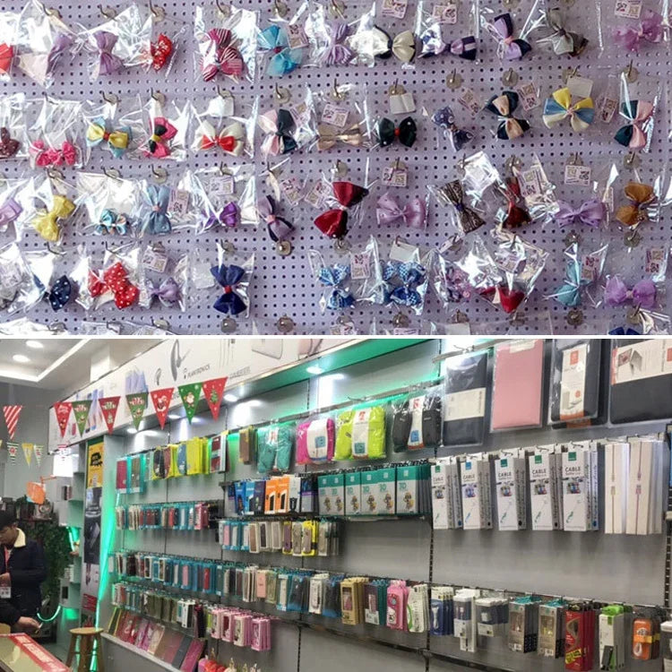 ตะขอชั้นวางรูสำหรับร้านเสื้อผ้าซูเปอร์มาร์เก็ต 10 ชิ้น ระยะรู: 2.5 ซม., ความยาว: 20 ซม., เส้นผ่านศูนย์กลางลวด: 3.3 มม., ความยาว: 20 ซม.