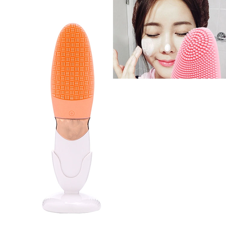 CNaier AE-618 Battery-powered Silicone Acoustic Wave Face Skin Care Electric Facial Cleanser, AE-618(Blue), AE-618(Orange), AE-618(Pink), AE-618(Green)