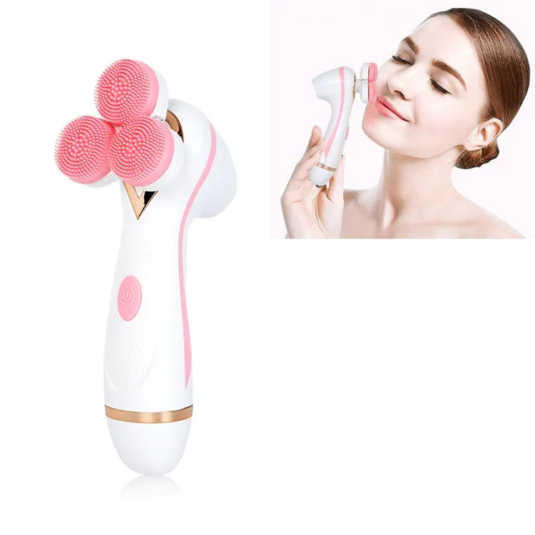 เครื่องล้างหน้าซิลิโคนไฟฟ้าชาร์จ USB CNaier AE-878, AE-878 (สีชมพู), AE-878 (สีน้ำเงิน)