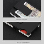 กระเป๋าสตางค์บางพร้อมคลิปเงินและที่ใส่บัตรเครดิต สีสุ่ม รุ่น X-11