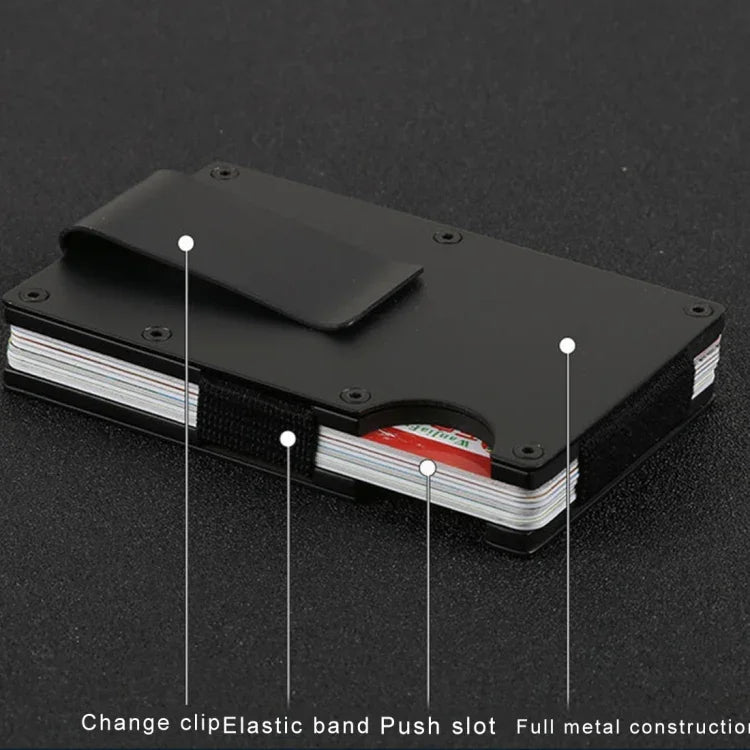 กระเป๋าสตางค์บางพร้อมคลิปเงินและที่ใส่บัตรเครดิต สีสุ่ม รุ่น X-11
