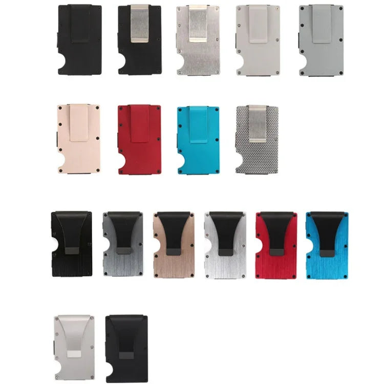 กระเป๋าสตางค์บางพร้อมคลิปเงินและที่ใส่บัตรเครดิต สีสุ่ม รุ่น X-11