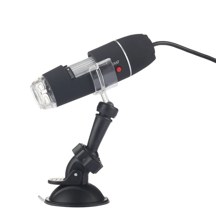 กล้องจุลทรรศน์ดิจิทัล USB 2 in 1 ความละเอียด 1600X พร้อมเซ็นเซอร์ภาพ HD 0.3MP, ไฟ LED 8 ดวง และขาตั้งมืออาชีพ, 1600X