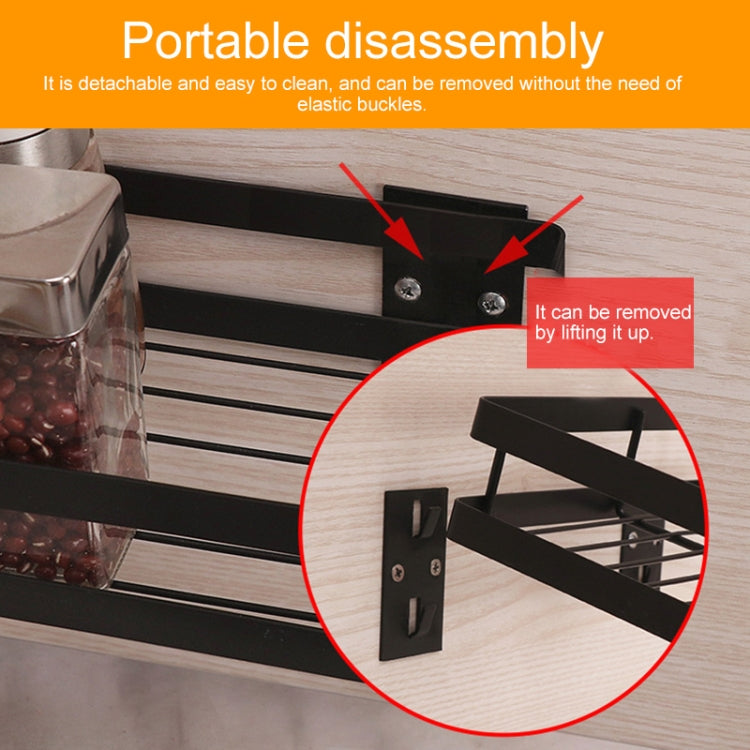35cm Kitchen Punch-free Wall Mount Seasoning Storage Rack, 35cm