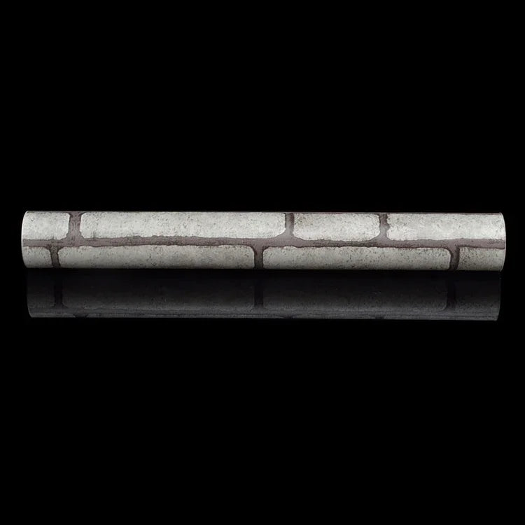 วอลเปเปอร์สติกเกอร์ตกแต่งผนังอิฐหิน 3D สไตล์สร้างสรรค์ Gray Brick สำหรับห้องนอน ห้องนั่งเล่น กันน้ำ ม้วนขนาด: 45 x 1000 ซม., Gray brick