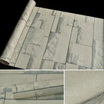 วอลเปเปอร์สติกเกอร์ตกแต่งผนังอิฐหิน 3D สไตล์สร้างสรรค์ Qingyun Stone สำหรับห้องนอน ห้องนั่งเล่น กันน้ำ ม้วนขนาด: 45 x 1000 ซม., Qingyun Stone