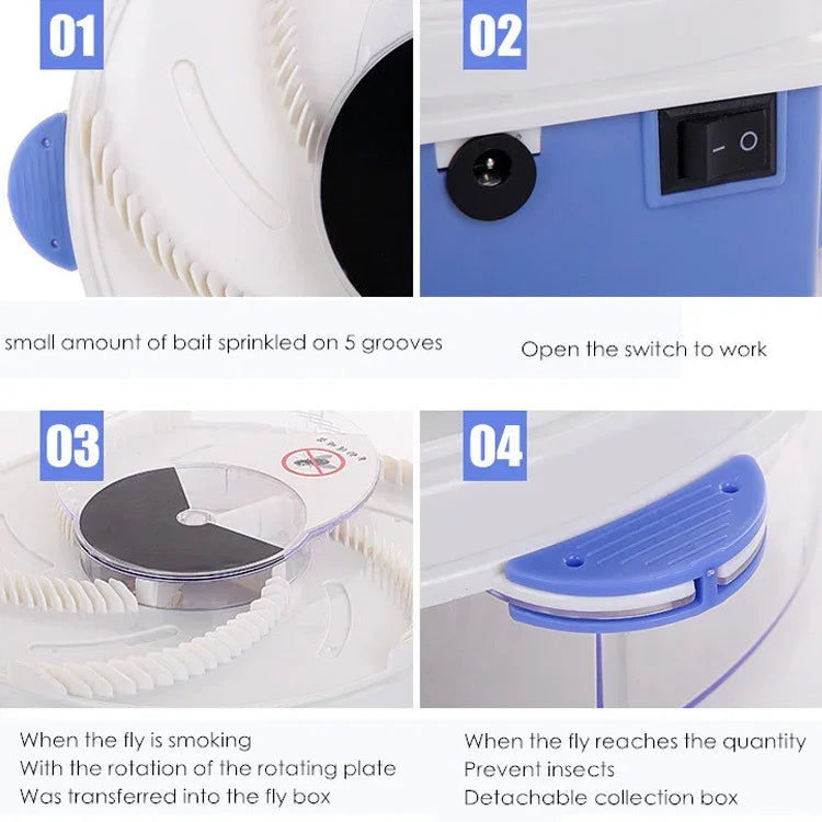 Electric Rotary Fly Catcher Flytrap Mosquito Killer Repellent, US Plug, US Plug