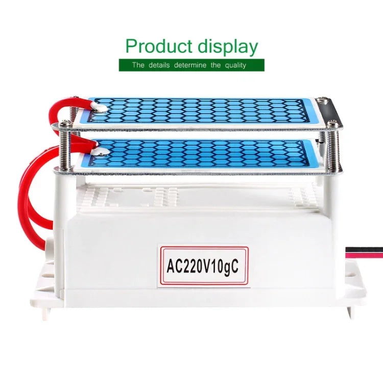 เครื่องกำเนิดโอโซนแบบแผ่นเซรามิกอุณหภูมิสูง 220V 10g เครื่องฟอกอากาศ AC 220V 10G