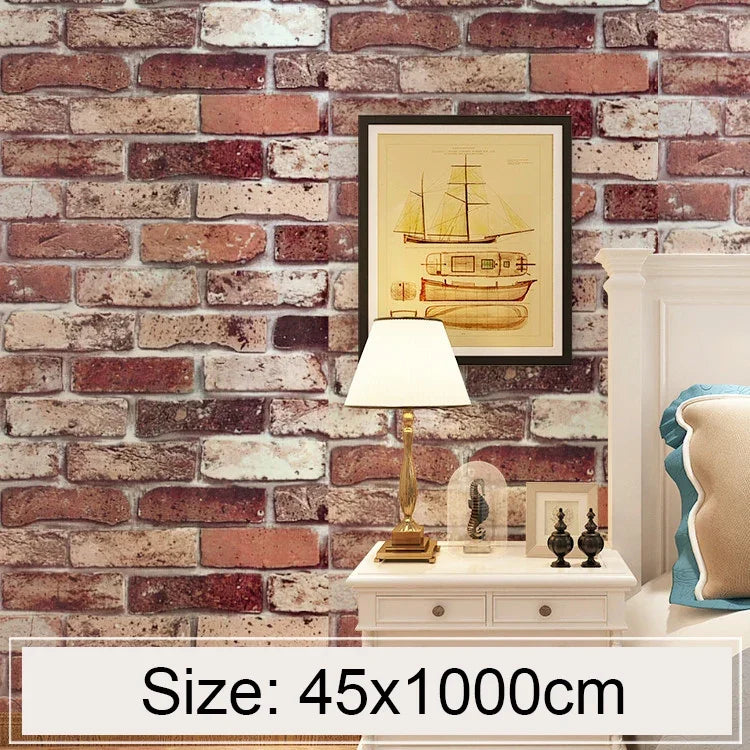 วอลเปเปอร์สติกเกอร์ตกแต่งผนังอิฐหิน 3D สไตล์สร้างสรรค์ Cloud Brick สำหรับห้องนอน ห้องนั่งเล่น กันน้ำ ม้วนขนาด: 45 x 1000 ซม., Cloud brick