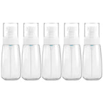 ขวดพลาสติกเดินทาง 5 ชิ้น ป้องกันการรั่วซึม อุปกรณ์เดินทางขนาดเล็ก 80ml, 80ml