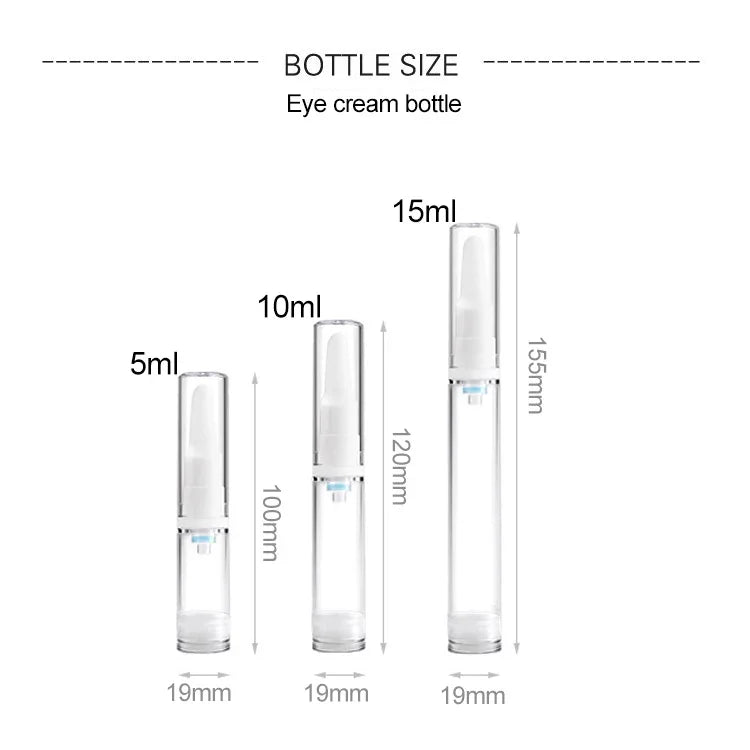 ขวดปั๊มพลาสติกแบบพกพาใส 5 ชิ้น เติมได้ ขนาด 10ml, 10ml