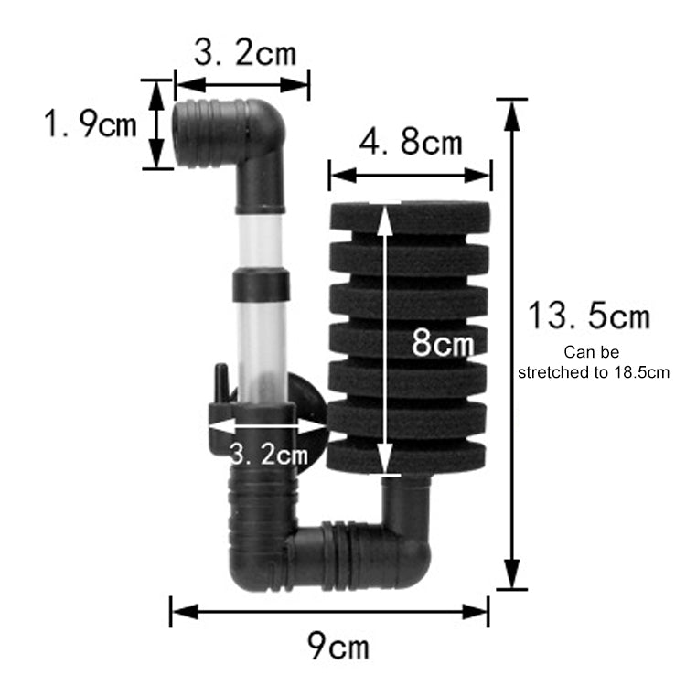 เครื่องกรองฝ้ายชีวภาพแบบเงียบสองหัวติดผนังสำหรับตู้ปลา HC7149A, HC7149B, HC7149C, HC7149D