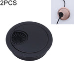 ฝาปิดรูกลมสำหรับโต๊ะคอมพิวเตอร์ 2 ชิ้น อัลลอยสังกะสี ขนาดรู: 60mm (บรอนซ์เขียว), 60mm
