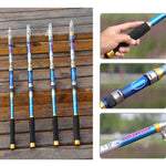 คันเบ็ดคาร์บอน 2.1 เมตร แบบพกพาสำหรับเดินทาง ส่งสีสุ่ม, 2.1 ม.