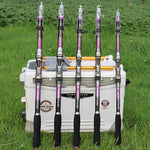 คันเบ็ดคาร์บอน 2.1 เมตร แบบพกพาสำหรับเดินทาง ส่งสีสุ่ม, 2.1 ม.