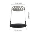 Stainless Steel Manual Pumpkin Potato Ricer Masher with Broad and Ergonomic Horizontal Handle, Single layer stainless
