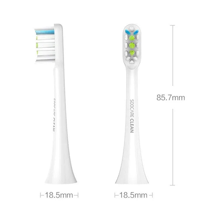 หัวแปรงทดแทนสำหรับแปรงสีฟันไฟฟ้า Xiaomi Soocare Sonic (HC7711W) สำหรับทำความสะอาดทั่วไป สีดำ 2 ชิ้น ของแท้ Xiaomi Youpin