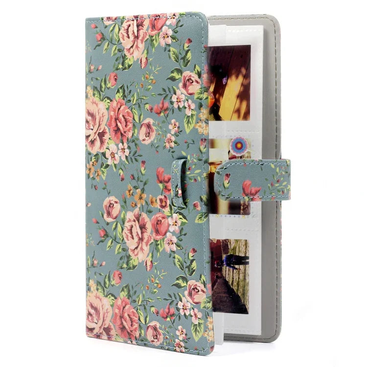 อัลบั้มรูป DIY ขนาด 3 นิ้ว ลายกุหลาบ PU แบบแทรก 32 หน้า สำหรับโพลารอยด์, กุหลาบ