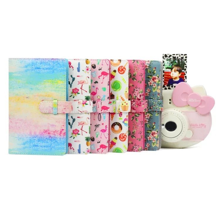 อัลบั้มรูป DIY ขนาด 3 นิ้ว ลายกุหลาบ PU แบบแทรก 32 หน้า สำหรับโพลารอยด์, กุหลาบ