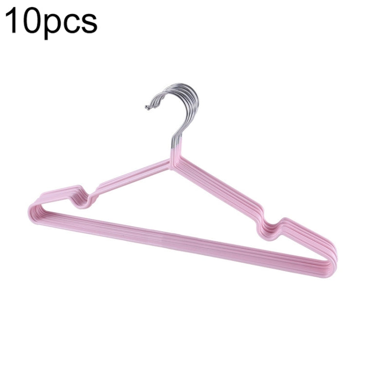ราวตากผ้าสแตนเลสเคลือบ PVC ป้องกันลื่น 10 ชิ้น สำหรับใช้ในบ้าน