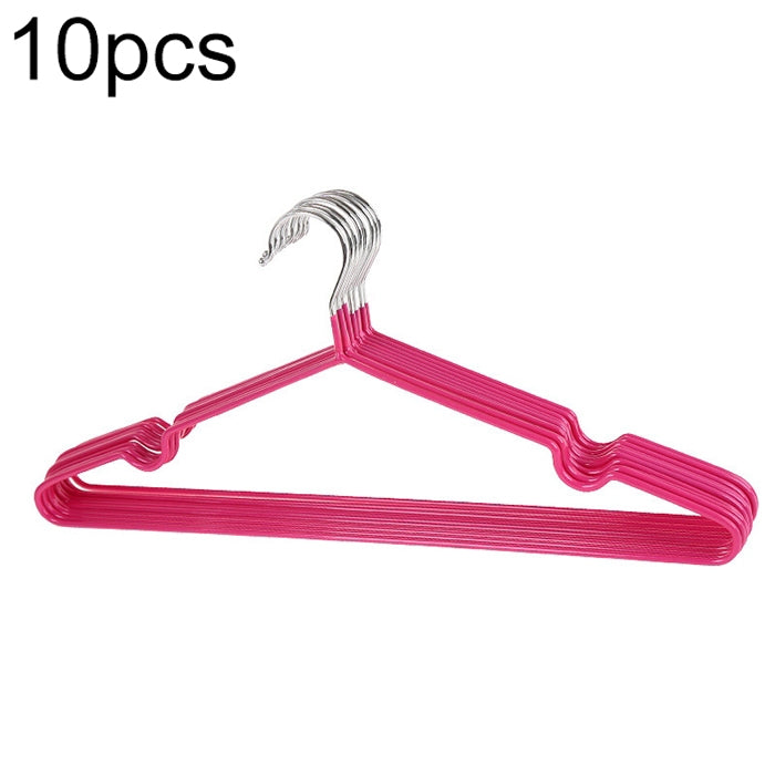 ราวตากผ้าสแตนเลสเคลือบ PVC ป้องกันลื่น 10 ชิ้น สำหรับใช้ในบ้าน