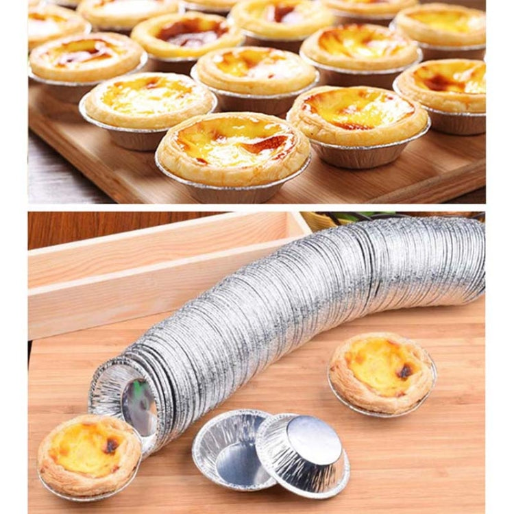 ถาดฟอยล์อลูมิเนียมใส่ทาร์ตไข่และเค้ก 100 ชิ้นต่อแพ็ค ขนาด 7.5 x 4 x 2 ซม.