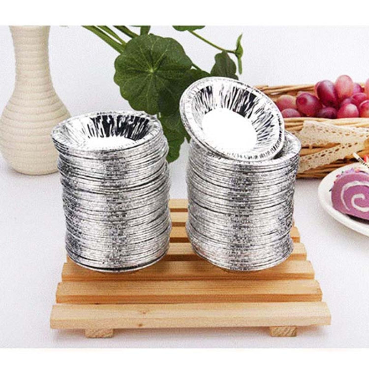 ถาดฟอยล์อลูมิเนียมใส่ทาร์ตไข่และเค้ก 100 ชิ้นต่อแพ็ค ขนาด 7.5 x 4 x 2 ซม.