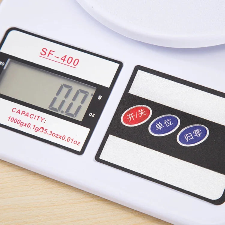 เครื่องชั่งครัวดิจิทัลแบบพกพาความแม่นยำสูง 1g ชั่งได้สูงสุด 1 กก., 1kg / 1g